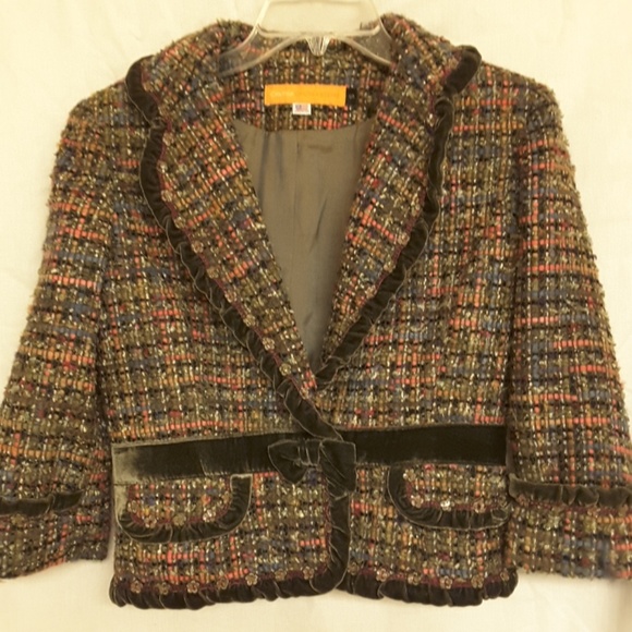 Cynthia Steffe Jackets & Blazers - Cynthia Steffe wool and velvet jacket great condit